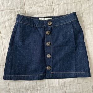 Reformation denim mini skirt